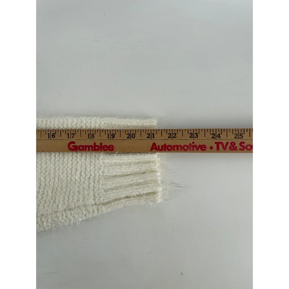Lou & Grey Sweater Womens‎ Large Cream Ivory Fuzzy Minimalist Cozy Cottagecore